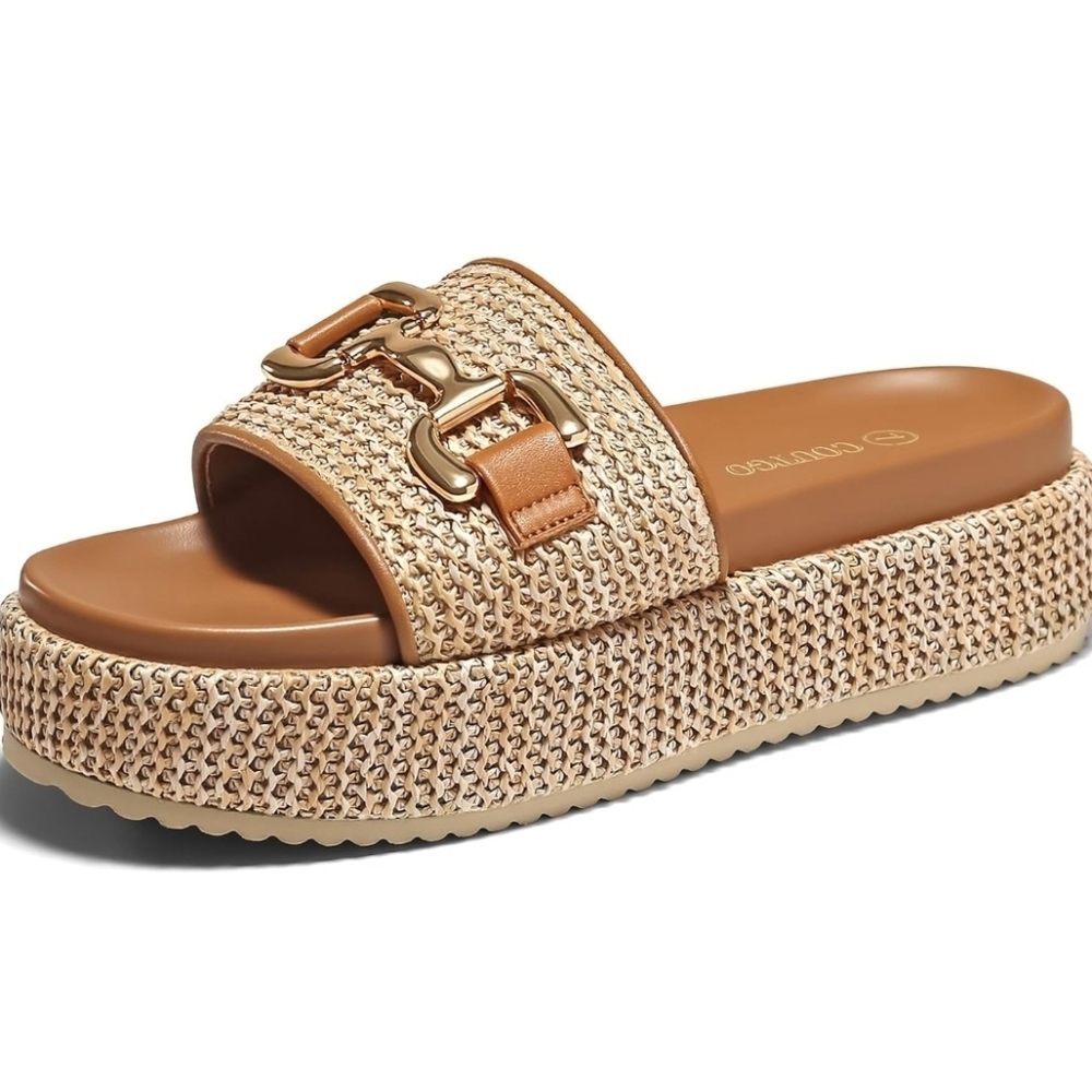 Stylish Tan Platform Sandals
